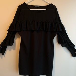 Ruffled Black Dress